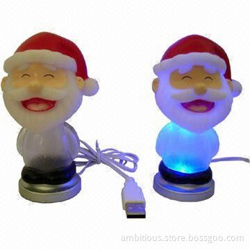 USB Santa LED Light with 7 Color Glowing